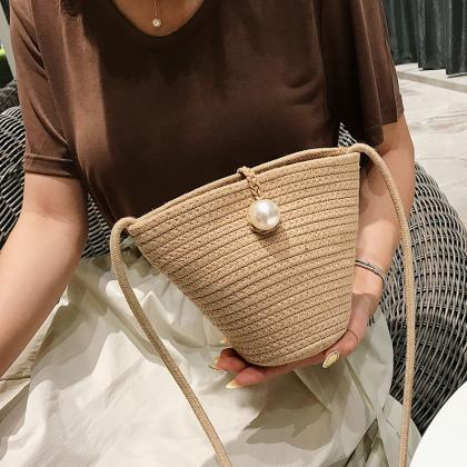 Fashion Bag Handbag 2019 Straw Leisure Bucket Bag..