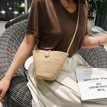 Small Bag Women 2019 Messenger Bag Straw Bag..