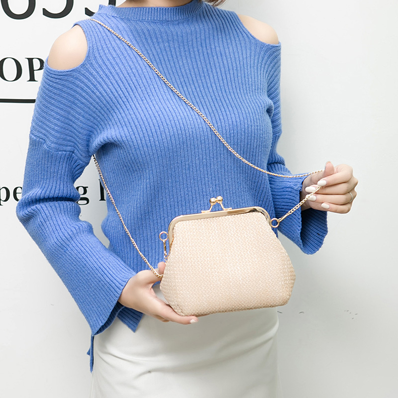 2019 Straw Bag Mini Shell Messenger Bag Small Bag Women Fashion Shoulder Bag Messenger Bag