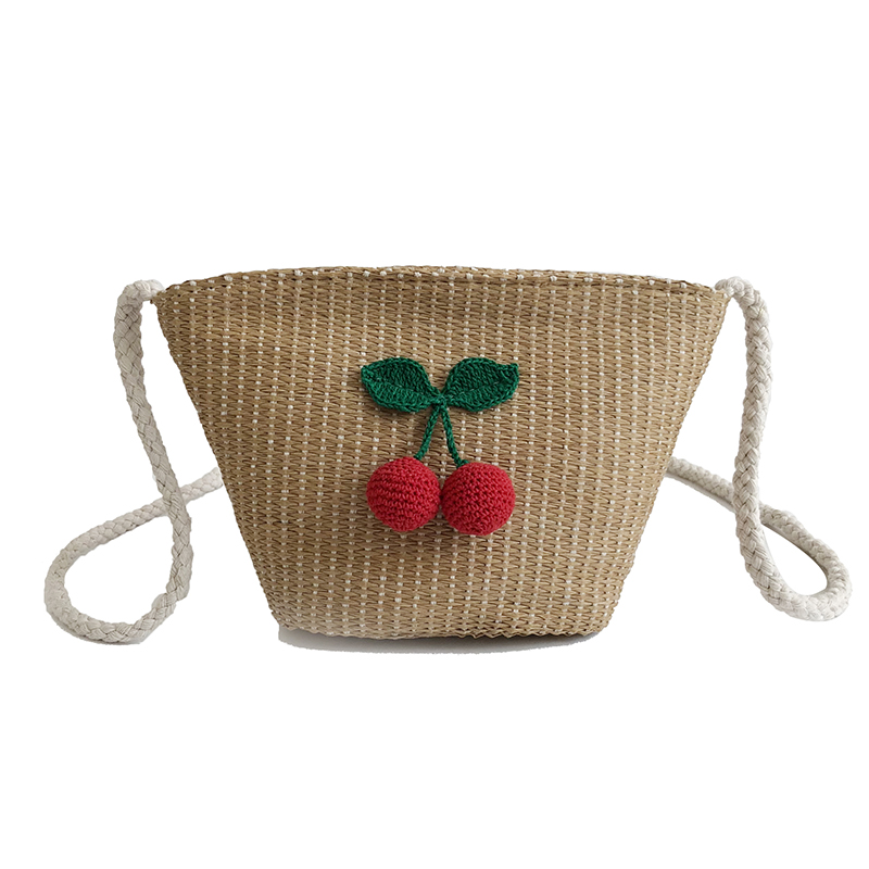 Small Bag Women 2019 Straw Bag Rattan Slanting Mini Beach Cherry Woven Grass Bag