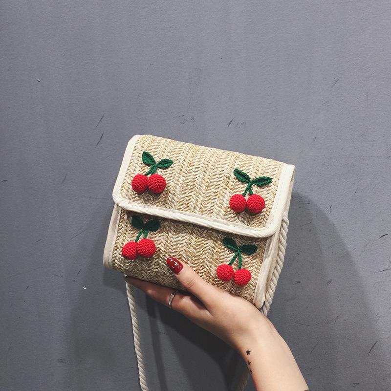Small Bag Women 2019 Cute Straw Small Square Bag Latest Version Of Woven Shoulder Messenger Bag